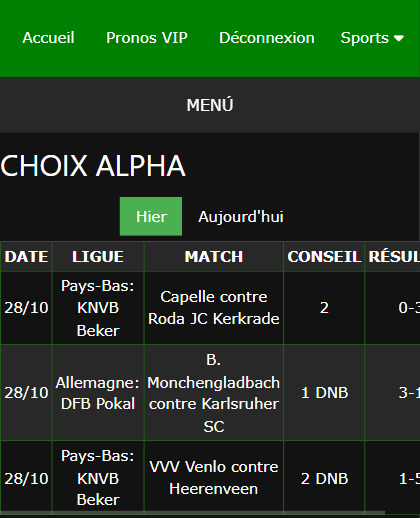 pari VIP gagné ticket