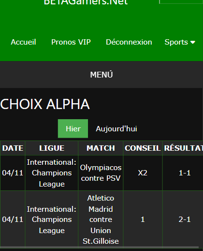 pari VIP gagné ticket